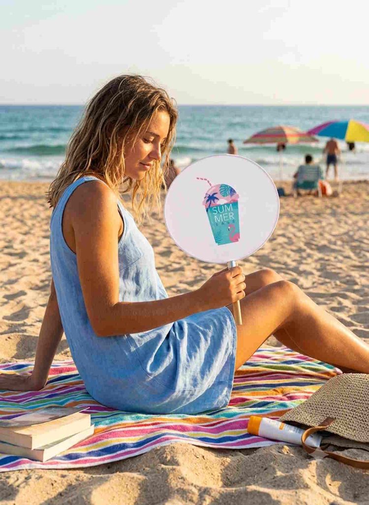 Eventail personnalisé en plastique