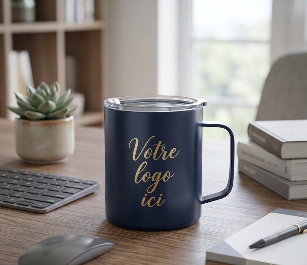 Mug avec couvercle haut de gamme personnalisé