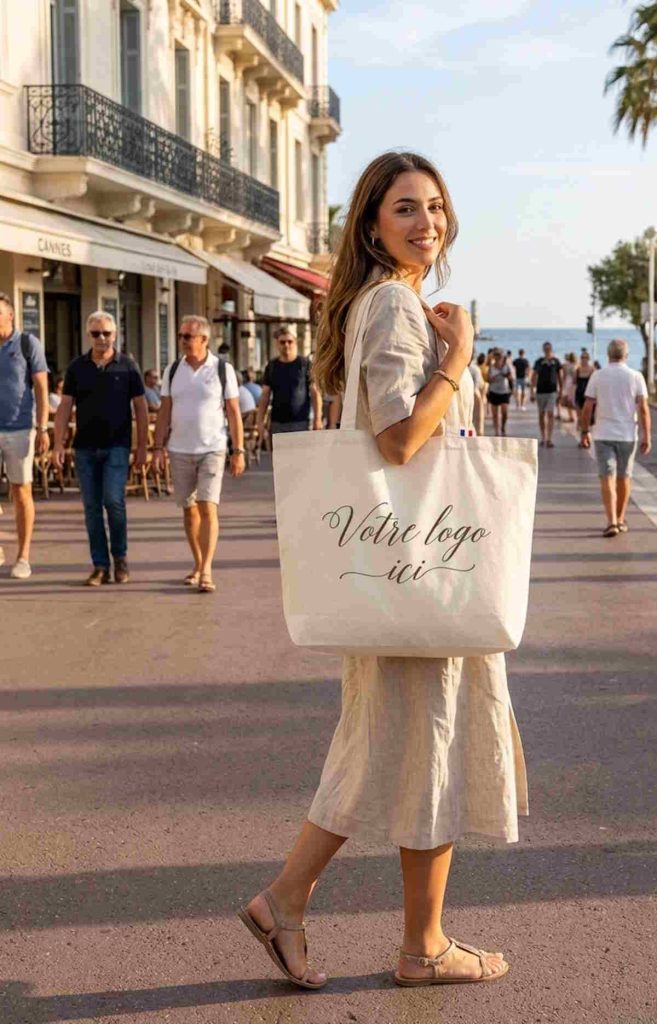 Sac shopping cabas recyclé personnalisé