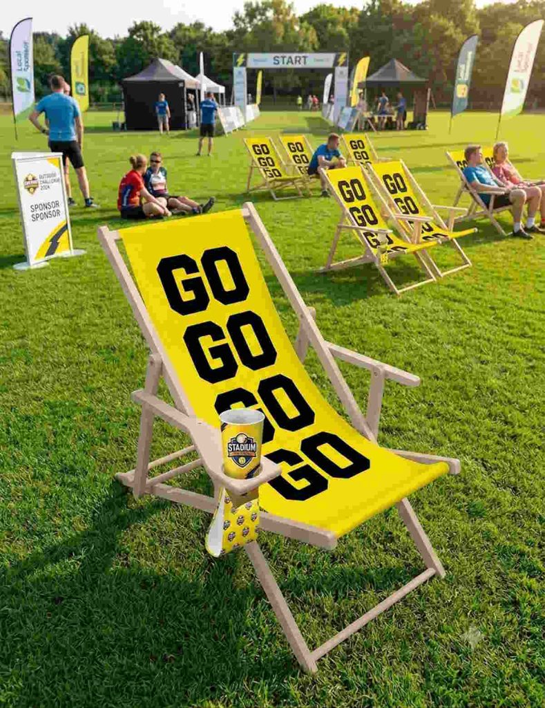 Transat avec porte gobelet personnalisé