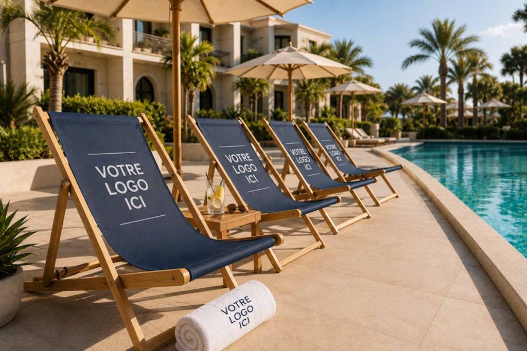 transat en bois personnalisé pour hôtel