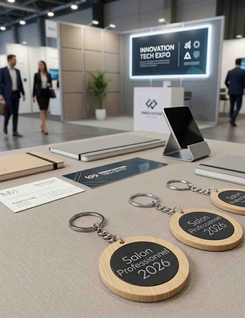 Porte-clé en bambou personnalisé salon de professionnel 2026