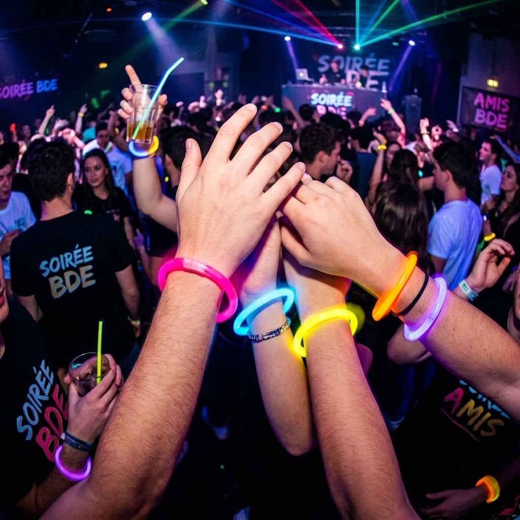 Bracelet lumineux soirée BDE