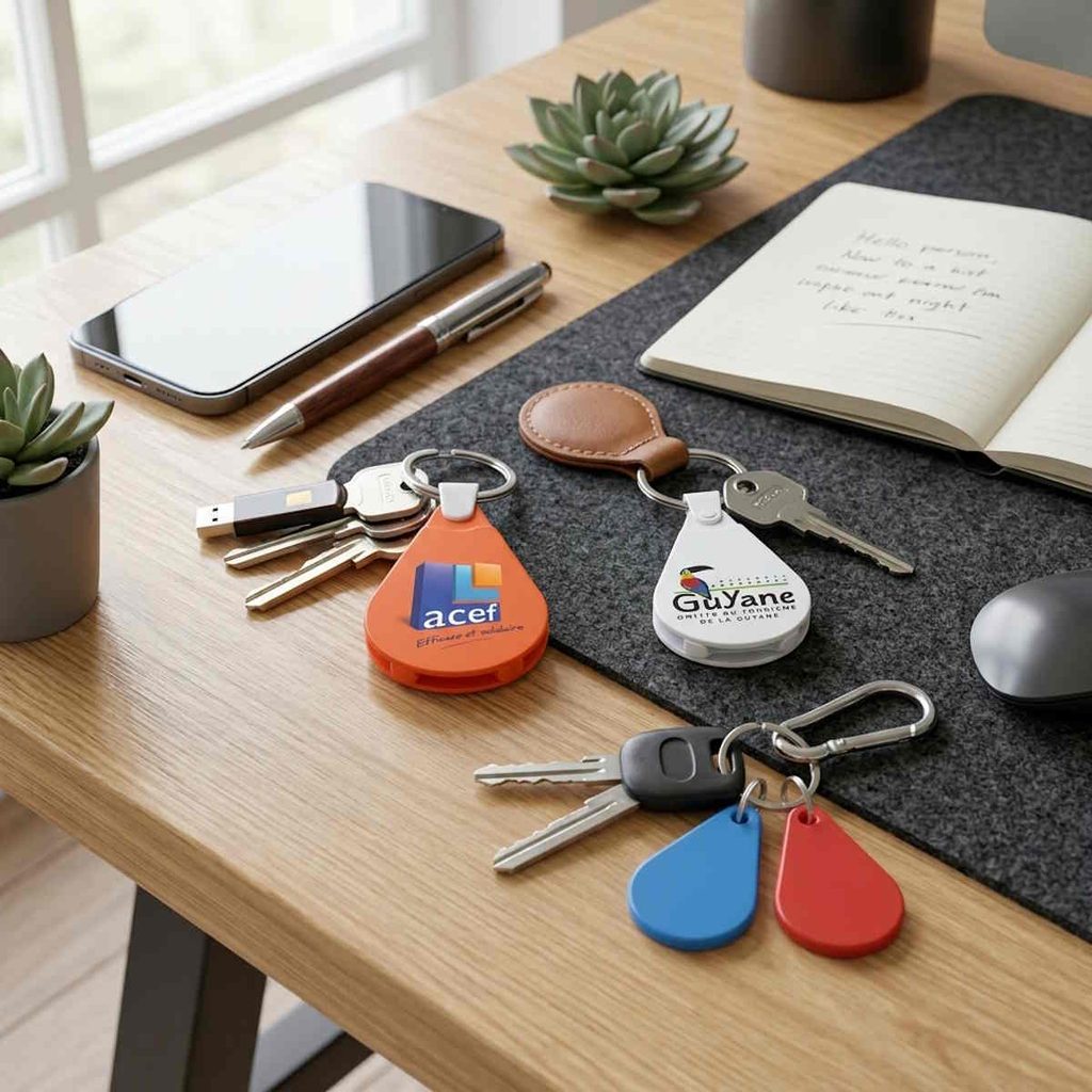 Porte clefs personnalisés goodies d'entreprise